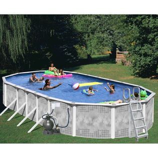 Swim N Play  45ft x 18ft x 52in Heritage Diamond Oval Pool Package