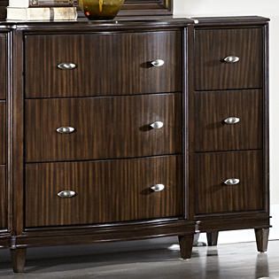 Oxford Creek  Alexis Lauren Curved Front 9 drawer Dresser and Mirror