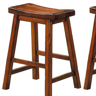 Oxford Creek  Saddle Back 18 in. H Stool in Warm Cherry (set of 2)