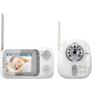VTech VM321 Safe & Sound Expandable Digital Video Baby Monitor with Camera and Automatic Night Vision, 1 Parent Unit, White