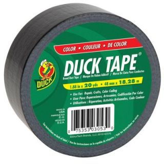 Duck 1.88 in. x 20 yds. All Purpose Duct Tape Black (6 Pack) 392875