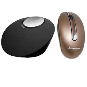 Lenovo N3903A Wireless Mouse w/ Ergonomic Design and Lenovo BT820 US Wireless Bluetooth Speaker System Bundle