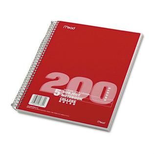 Mead Spiral Bound Notebook College Rule 8 1/2 x 11 White 200 Sheets