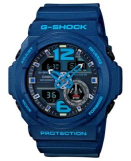 Shock Watch, Mens Analog Digital Teal Resin Strap 51x55mm GA110SN
