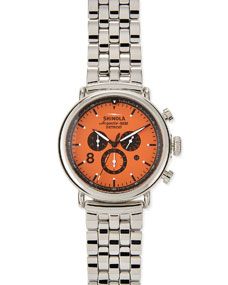 Shinola 47mm Runwell Mens Watch, Black/Tan