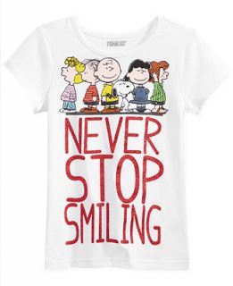 Peanuts Little Girls Never Stop Smiling T Shirt   Kids & Baby   