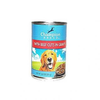Champion Breed Dog Food with Beef Cuts in Gravy 13.2 oz   Pet Supplies