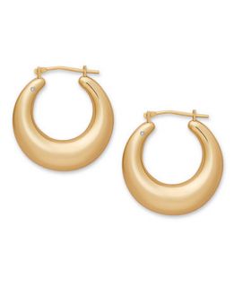 Signature Gold™ Diamond Accent Graduated Round Hoop Earrings in 14k