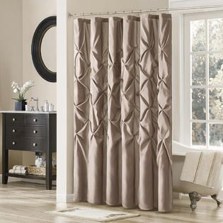 Madison Classics Piedmont Pieced Faux Dupioni Shower Curtain in