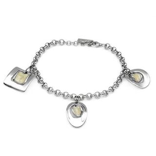 Benetton Bracelet Beige Enamel/ Sterling Silver  