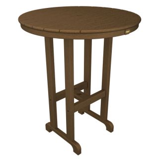 Trex Outdoor Furniture Monterey Bay 35.12 in W x 35.12 in L Round Plastic Bar Table