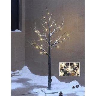 Lightshare PXS484FT 4 ft. LED Snow Tree Decoration Light, Warm White