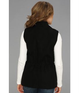calvin klein wool vest w pockets black