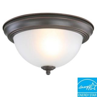 Hampton Bay 1 Light Oil Rubbed Bronze CFL Flushmount EFG1011P 3 ORB