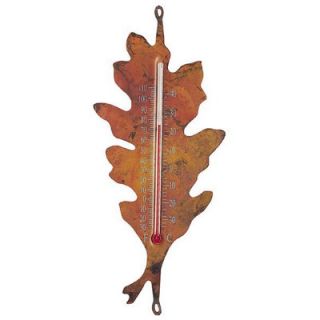 Ancient Graffiti Oak Leaf Nature Thermometer