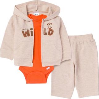Gerber Newborn Baby Boy French Terry 3 Piece Outfit Set