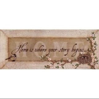 Home is Where Your Story Begins Poster Print by Stephanie Marrott (20 x 8)