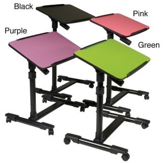 Office Star Products Mobile Laptop Cart with Adjustable Top