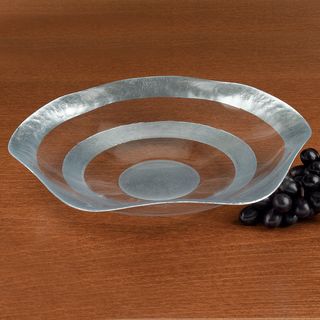 Silver Leaf 19 inch Glass Wave Bowl  ™ Shopping   Great