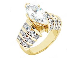 2.5 ct. diamonds engagement ring marquise diamonds gold