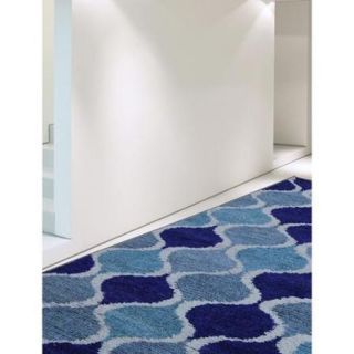 nuLOOM Hand tufted Wool/ Polyester Modern Trellis Lattice Blue Rug (5' x 8')