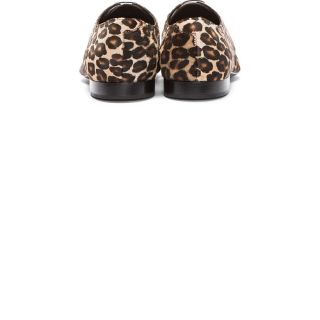 Burberry Prorsum Tan Leopard Print Calf Hair Small Dot Shoes