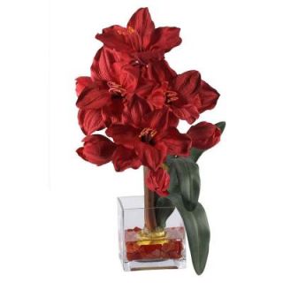 Nearly Natural 20 in. Silk Amaryllis Flower 1110 RD