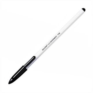 Skilcraft Stick Pen   Black Ink   White Barrel   12 / Dozen (NSN0605820)