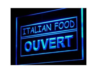 ADV PRO j165 b OUVERT Italian Food Display Cafe LED Light Sign