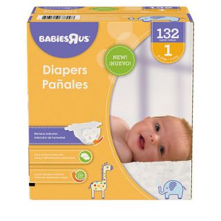 Babies R Us Size 1 Super Pack Diapers   132 Count    Babies R Us