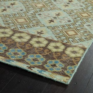 Masmoudi Hand Knotted Turquoise Area Rug by Bungalow Rose