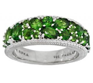 Judith Ripka Sterling 2.50cttw Chrome Diopside Band Ring —