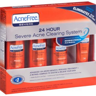 AcneFree 24 Hour Severe Acne Clearing System, 4 count