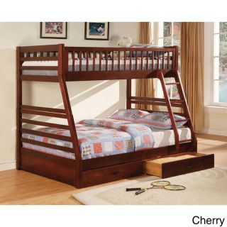 Furniture of America Carmille Twin over Full Bunk Bed with Drawers