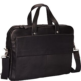 Mancini Leather Goods Slim Laptop/Tablet Briefcase