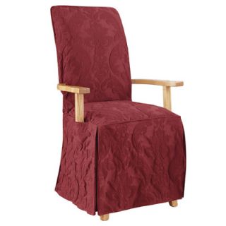 Sure Fit Matelasse Damask Arm Long Chair Slipcover