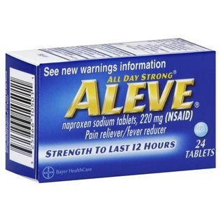 Aleve Naproxen Sodium 220mg Tablets Pain Reliever/Fever Reducer CT