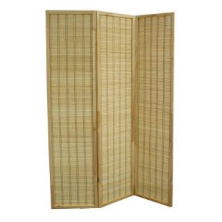 ORE International 70.25 in. x 17.1 in. 3 Panel Serenity Bamboo Room Divider NYBB 082 3