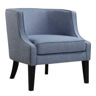 PRI Upholstered Fabric Accent Arm Chair in Blue DS 2521 900 389
