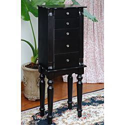 Classy Style Black Jewelry Armoire Chest  ™ Shopping   Big