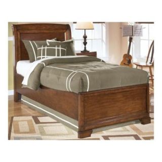 Signature Design by Ashley B447626383 Alea Collection Twin Size Sleigh Bed with Cherry Veneers and Hardwood Solids in