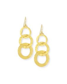 Gurhan Hoopla 24k Gold Triple Drop Infinity Earrings