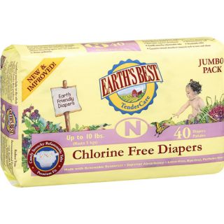 Earth's Best   TenderCare Chlorine Free Diapers, (Choose Your Size)