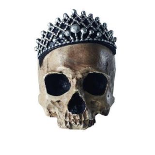 Home Decorators Collection 6.5 in. H Skeleton Skull with Jewel Crown 5058310440