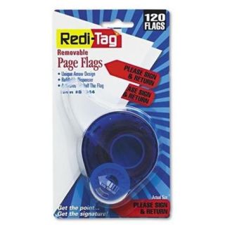 Redi tag Please Sign & Return Arrow Tags   Removable, Self adhesive   1.88" X 0.56"   Sign & Return   Red   120 / Pack (RTG81344)