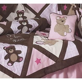 Sweet Jojo Designs  Teddy Bear Pink Collection 9pc Crib Bedding Set