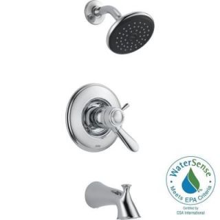 Delta Lahara TempAssure 17T Series 1 Handle Tub and Shower Faucet Trim Kit Only in Chrome (Valve Not Included) T17T438