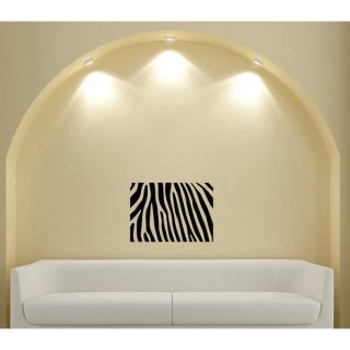 Abstract Zebra Brindle Glossy Black Vinyl Sticker Wall Decal