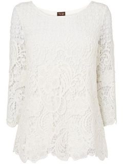 Phase Eight Shelley crochet lace blouse Ivory