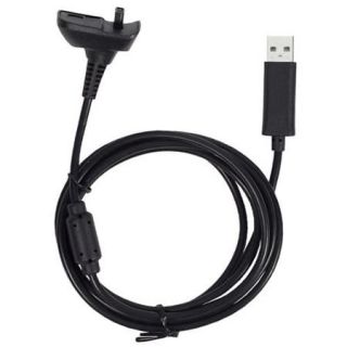 Fosmon Wireless Controller Charging Cable Cord Wire for Microsoft Xbox 360   6ft / 1.8m   Black